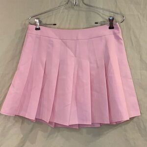 Pink Pleated Women's Tennis Style Skirt with Shorts